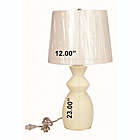 Alternate image 3 for Everhome&trade; Mango Wood Table Lamp in White