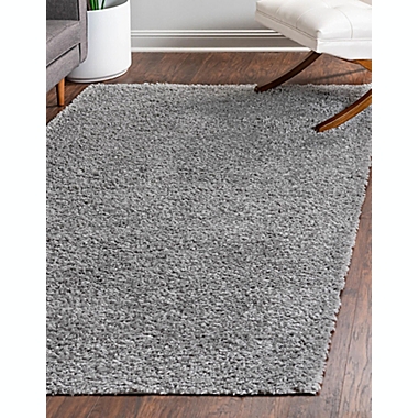 Unique Loom Davos Shag 9&#39; x 12&#39; Area Rug in Sterling. View a larger version of this product image.