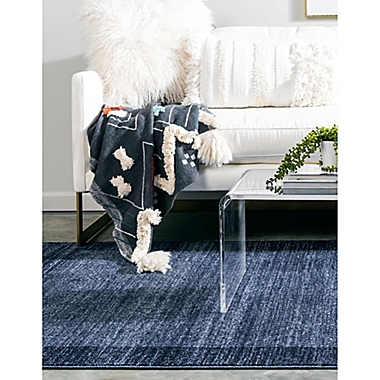 Unique Loom Del Mar Abigail 7&#39; x 10&#39; Area Rug in Navy Blue. View a larger version of this product image.