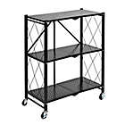 Alternate image 12 for Honey-Can-Do&reg; Collapsible Metal Storage Shelf on Wheels in Black