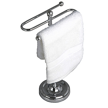 Columbia Frame Inc. Croyden Fingertip Towel Holder in Chrome. View a larger version of this product image.