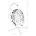 Alternate image 7 for Forest Gate Metal Swing Egg Chair with Stand in Grey