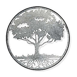 StyleCraft Zen Life Galvanized Tree of Life Wall Decor in Silver