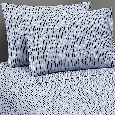 Simply Essential&trade; Printed Microfiber Standard/Queen Pillowcases in Zen Blue (Set of 2). View a larger version of this product image.