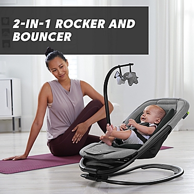 Baby Jogger&reg; city sway&trade; 2-in-1 Rocker and Bouncer in Graphite. View a larger version of this product image.