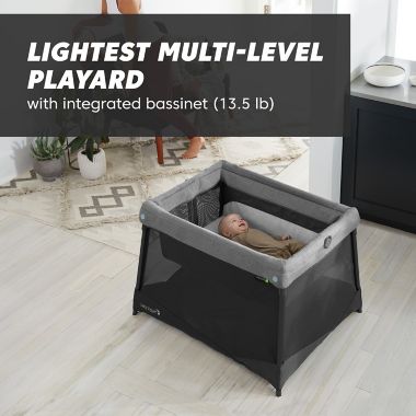 Baby Jogger&reg; city suite&trade; Multi-Level Playard in Graphite. View a larger version of this product image.