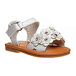 Laura Ashley® Size 9 Flower Band Sandal in White