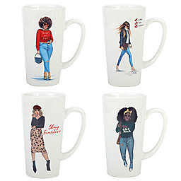Certified International Girlfriends 4-Piece Latte Mugs Set