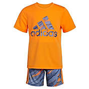 adidas&reg; 2-Piece Tiger Camo Tee and Short Set in Orange/Grey