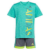 adidas&reg; 2-Piece Winner Short and T-Shirt Set in Mint/Yellow