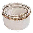 Alternate image 4 for Honey-Can-Do&reg; Nesting Rope Storage Baskets with Fringe in White (Set of 3)