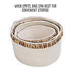 Alternate image 5 for Honey-Can-Do&reg; Nesting Rope Storage Baskets with Fringe in White (Set of 3)
