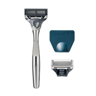 Harry's 5-Blade Razor and 2 Razor Blade Cartridges for Men in Chrome