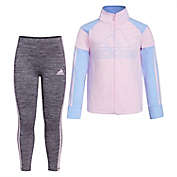 adidas&reg; Size 3T 2-Piece Tricot Jacket and Tight Set in Pink/Multi