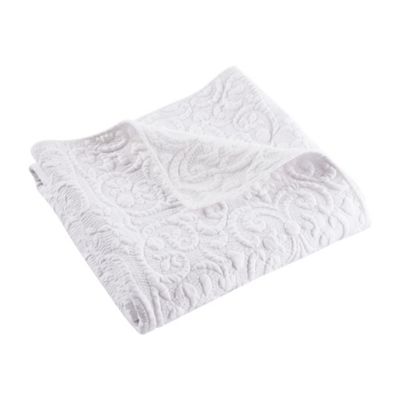 Levtex Home Sherbourne Quilted Reversible Throw Blanket in White