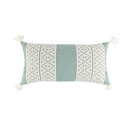 Levtex Home Eden Lace Stripe Oblong Throw Pillow in Teal