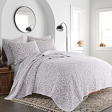 Levtex Home Sherbourne King Quilt in White. View a larger version of this product image.