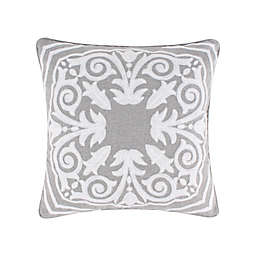 Levtex Home Mills Medallion Square Throw Pillow in Grey