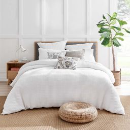 Levtex Home Mills Waffle 3-Piece Reversible Duvet Cover Set