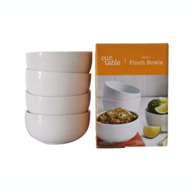 Our Table&trade; Ceramic Pinch Bowls in White (Set of 4). View a larger version of this product image.