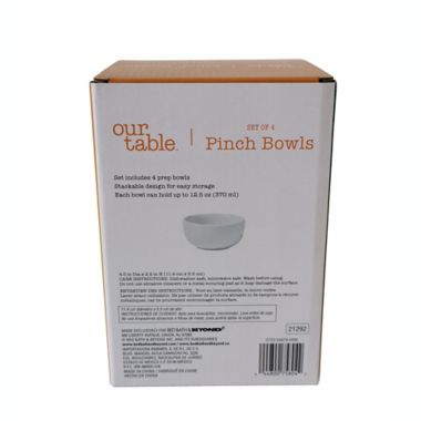 Our Table&trade; Ceramic Pinch Bowls in White (Set of 4). View a larger version of this product image.