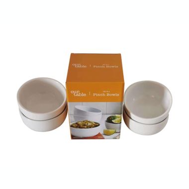 Our Table&trade; Ceramic Pinch Bowls in White (Set of 4). View a larger version of this product image.
