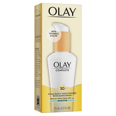 Olay&reg; Complete 2.5 oz. All Day Moisture Lotion with Broad Spectrum SPF 30 for Sensitive Skin. View a larger version of this product image.