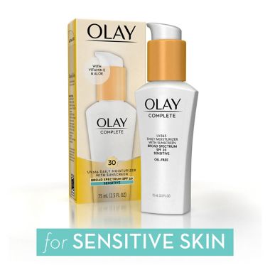 Olay&reg; Complete 2.5 oz. All Day Moisture Lotion with Broad Spectrum SPF 30 for Sensitive Skin. View a larger version of this product image.