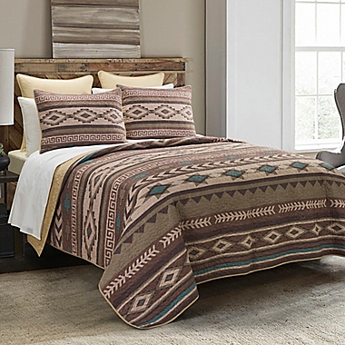 Donna Sharp&reg; Yuma 2-Piece Reversible Twin Quilt Set in Beige. View a larger version of this product image.