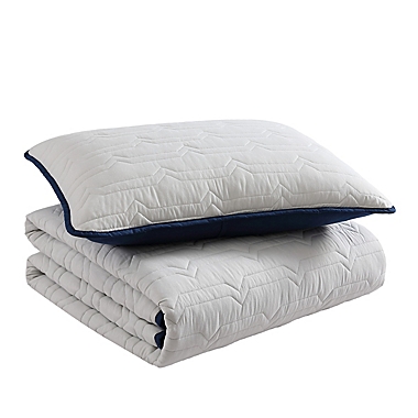 Eddie Bauer&reg; Adventure Mountain 2-Piece Reversible Twin Quilt Set in Grey. View a larger version of this product image.