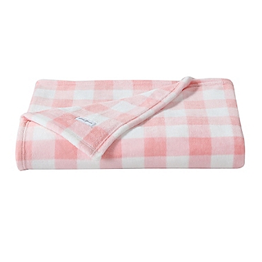 Eddie Bauer&reg; Poppy Plaid Blanket in Pink. View a larger version of this product image.