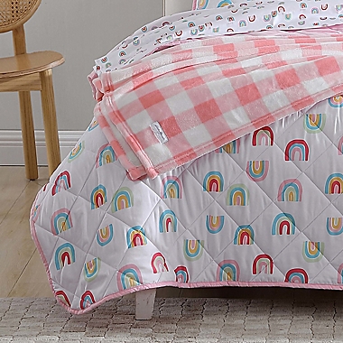 Eddie Bauer&reg; Kids Sunnyvale Rainbow 2-Piece Reversible Twin Quilt Set in White. View a larger version of this product image.