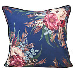 Donna Sharp® Tartan Floral Square Throw Pillow in Blue
