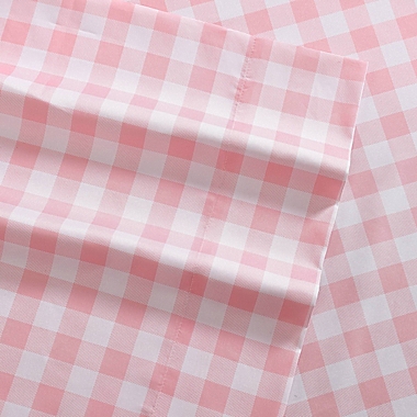 Eddie Bauer&reg; Poppy Plaid 3-Piece Twin Sheet Set in Pink. View a larger version of this product image.