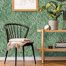 Tempaper® Canvas Palm Peel and Stick Wallpaper in Green