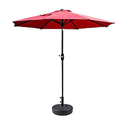 Westin Outdoor Avalon 9-Foot Octagonal Patio Market Umbrella with Base