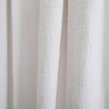 The Threadery&trade; 72-Inch x 72-Inch Linen/Cotton Standard Shower Curtain in Bright White. View a larger version of this product image.