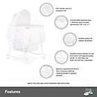 Alternate image 8 for Dream on Me Lacy Portable 2-in-1 Bassinet/Cradle in White