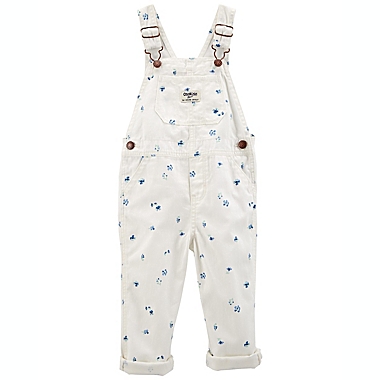 Oshkosh B&#39;gosh&reg; Size 3M Floral Print Overalls in White. View a larger version of this product image.