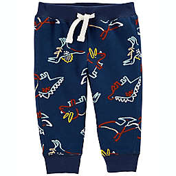 carter's® Dino Pull-On French Terry Pants in Navy