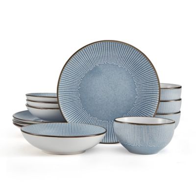 Pfaltzgraff&reg; Arlie 12-Piece Dinnerware Set in Blue