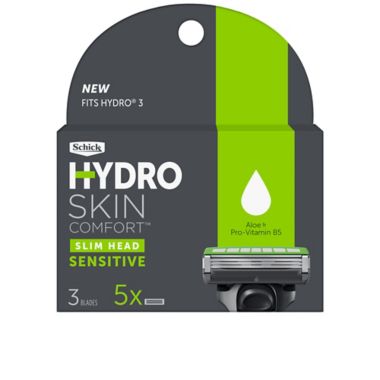 Schick&reg; Hydro Skin Comfort&trade; Slim Head Sensitive 3-Blade Razor and 5 Cartridges. View a larger version of this product image.