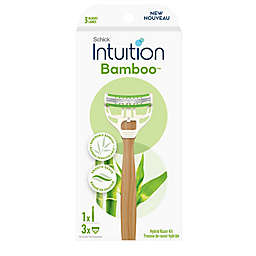 Schick® Intuition Bamboo™ 3-Blade Disposable Razor Handle with 3 Refills