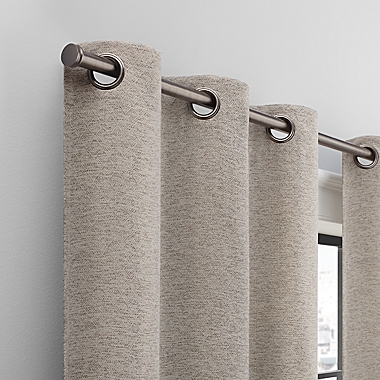 Brookstone&trade; Debray 84-Inch Grommet 100% Blackout Curtain Panels in Linen (Set of 2). View a larger version of this product image.