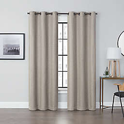 Brookstone™ Debray 63-Inch Grommet 100% Blackout Curtain Panels in Linen (Set of 2)