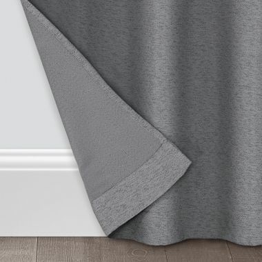 Brookstone&trade; Debray 84-Inch Grommet 100% Blackout Curtain Panels in Nickel (Set of 2). View a larger version of this product image.