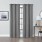 Alternate image 0 for Brookstone&trade; Debray 84-Inch Grommet 100% Blackout Curtain Panels in Nickel (Set of 2)