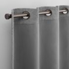 Alternate image 3 for Brookstone&trade; Debray 84-Inch Grommet 100% Blackout Curtain Panels in Nickel (Set of 2)