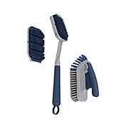 Simply Essential&trade; 3-Piece Dish Brush Set in Grey