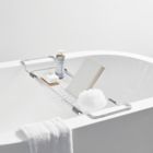 Alternate image 1 for Squared Away&trade; NeverRust&reg; Aluminum Bathtub Caddy in Satin Chrome